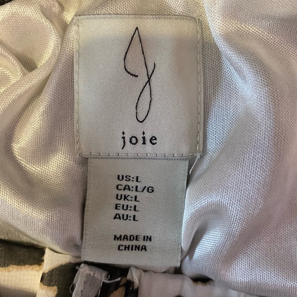 Joie Maxi Skirt Animal Print Pleated Full Lined Elastic Waist Women’s Size Large - Picture 6 of 8